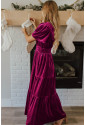 Purple Velvet Maxi Dress