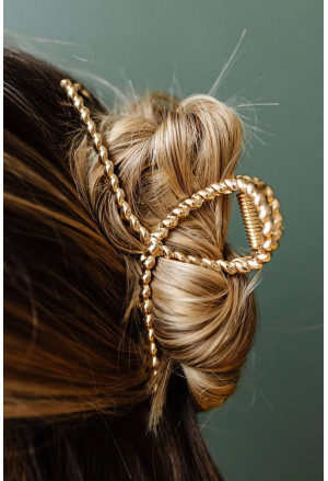 Gold Twist Large Alloy Hair Clip