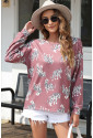 Lively Tiger Print Casual Sweatshirt