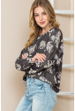 Lively Tiger Print Casual Sweatshirt