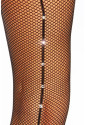 Black fishnet rhinestones pantyhose thighs