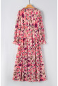 Wild Lotus Ruffle Tiered Maxi Dress