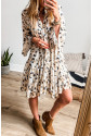 Leopard Ruffled Hem Dress