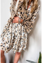 Leopard Ruffled Hem Dress