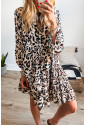 Leopard Ruffled Hem Dress