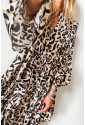 Leopard Ruffled Hem Dress