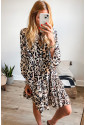 Leopard Ruffled Hem Dress