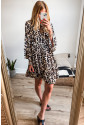 Leopard Ruffled Hem Dress