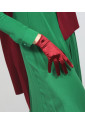 Dark red Satin wrist length gloves 