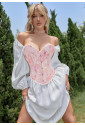  Unique Pink Chrysanthemum Corset