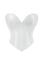 White pvc cropped heart shaped corset Rita 