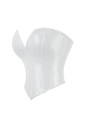 White pvc cropped heart shaped corset Rita 