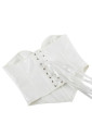 White pvc cropped heart shaped corset Rita 