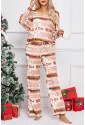 Aztex Pattern Two-piece Pyjama Lounge Set