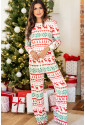 Christmas Pattern Two Piece Sleepwear