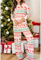 Christmas Pattern Two Piece Sleepwear