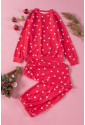 Valentines Day Heart Pattern Two-piece Lounge Set