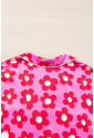 Flower Print Short Sleeve Shirt Pajamas Set