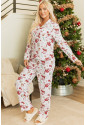 Christmas Pattern Two Piece Sleepwear