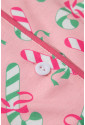 Christmas Candy Cane Print Pocketed Knotted Pajama Set