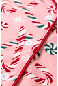 Christmas Candy Cane Print Pocketed Knotted Pajama Set