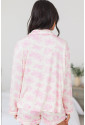 Pink Floral Long Sleeve and Pants Pajamas Set