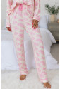 Pink Floral Long Sleeve and Pants Pajamas Set