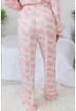 Pink Floral Long Sleeve and Pants Pajamas Set