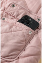 Pink Fleece Lined Quilted Vest Coats