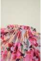 Vintage Floral Print Ruffled Loose Fit Shirt