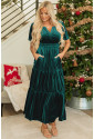 Evergreen Velvet Maxi Dress