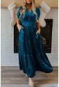 Evergreen Velvet Maxi Dress