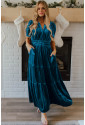 Evergreen Velvet Maxi Dress