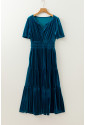 Evergreen Velvet Maxi Dress