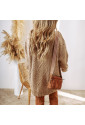 Parchment Cable Knit Drop Shoulder Loose Fit Sweater Dress