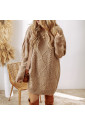 Parchment Cable Knit Drop Shoulder Loose Fit Sweater Dress