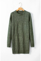 Cable Knit Drop Shoulder Loose Fit Sweater Dress