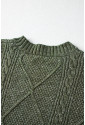 Cable Knit Drop Shoulder Loose Fit Sweater Dress