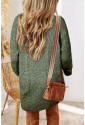 Cable Knit Drop Shoulder Loose Fit Sweater Dress