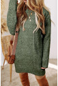 Cable Knit Drop Shoulder Loose Fit Sweater Dress