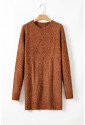 Cable Knit Drop Shoulder Loose Fit Sweater Dress