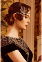 Art deco Gatsby flapper gold rhinestones headband