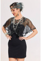 Sequin Embellished Gatsby Art deco Shawl Bolero