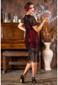 Elegant red vintage flapper Great Gatsby dress