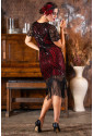 Elegant red vintage flapper Great Gatsby dress