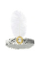 Art deco Gatsby flapper feather headband