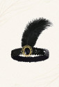 Art deco Gatsby flapper feather headband