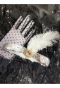 Art deco Gatsby flapper feather headband