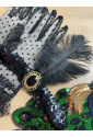 Art deco Gatsby flapper feather headband