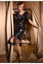 Black flapper  vintage flapper Gatsby seqiuns dress